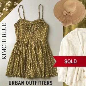 URBAN OUTFITTERS Floral Polka Dot Dress Romper